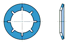 pre-load disc spring slotted